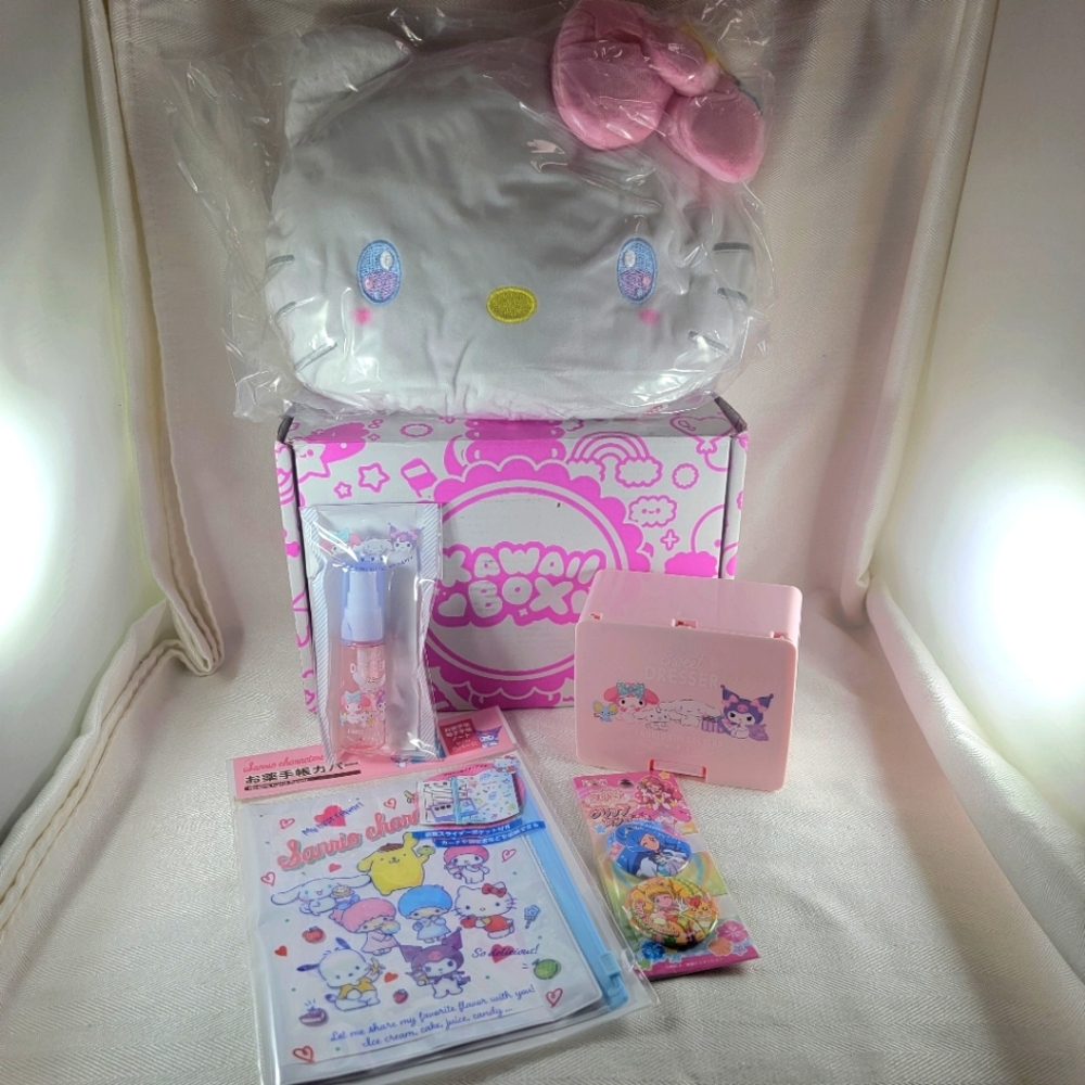 KAWAII Subscription box - Hello Kitty pillow - Accessory case and more NWT